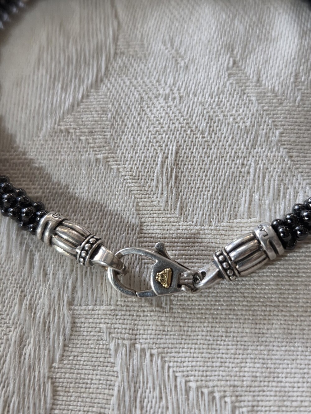 LAGOS Black Caviar Five Silver Station Ceramic Bracelet, 5mm, SS, 18k - Picture 4 of 14
